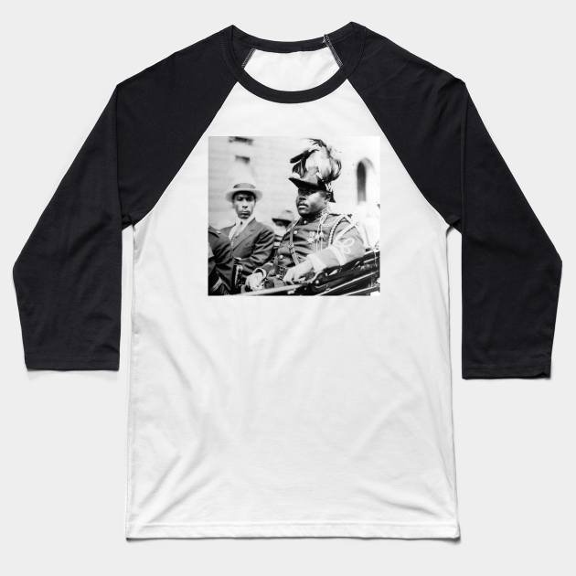 Black History Icon Marcus Garvey Baseball T-Shirt by Panafrican Studies Group